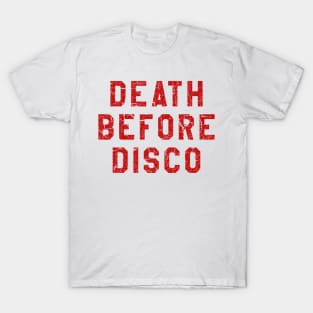 DEATH BEFORE DISCO STRIPES T-Shirt